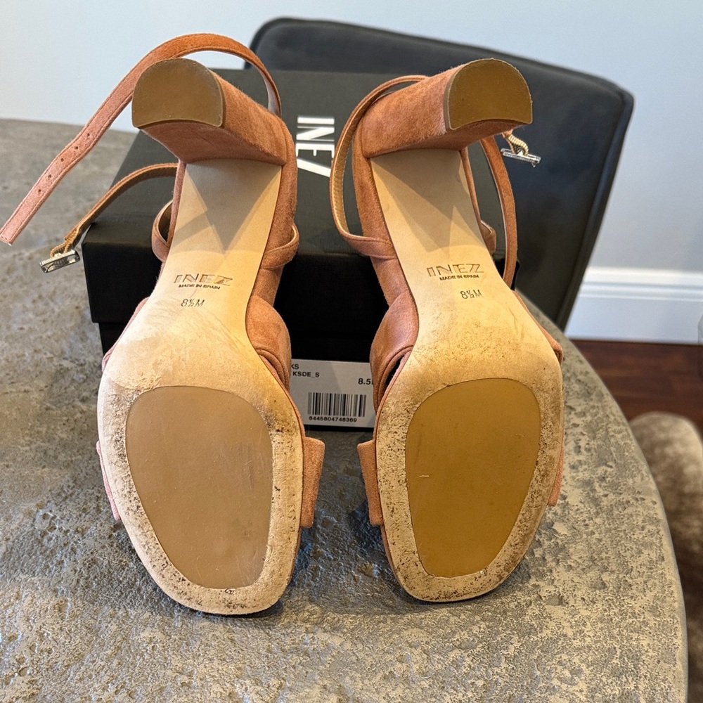 Inez Isabel heels worn once 8.5 clay pink - Picture 4 of 12